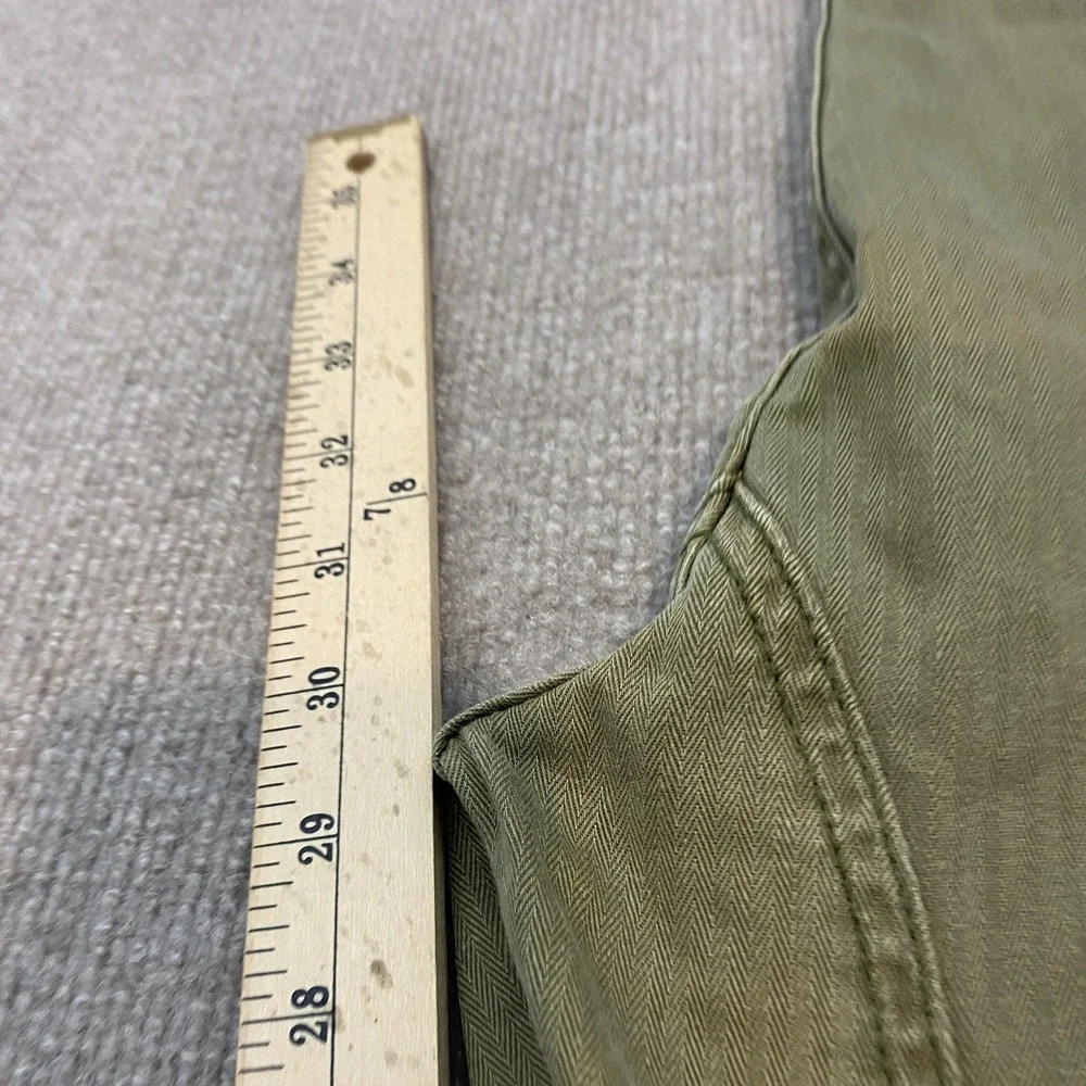 Lifted‎ Research Group Pants Mens 36x30 Green Cargo Ankle Zip Herringbone Grunge